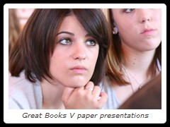 Great Books V paper presentations